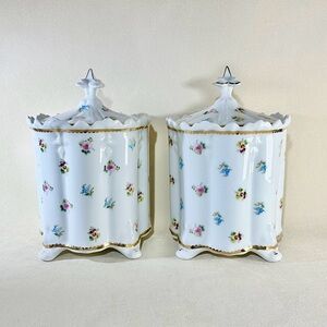 Godinger Floral Porcelain Canisters set of 2